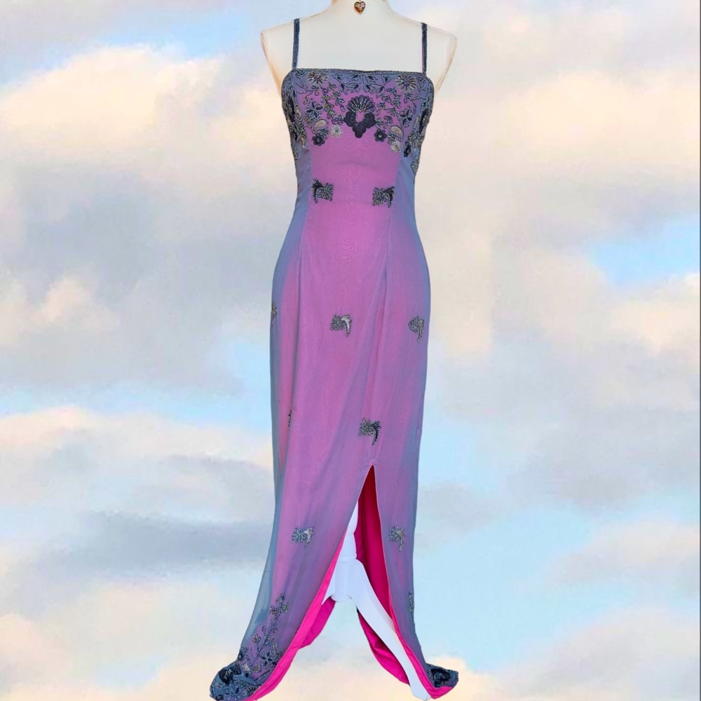 90s beaded prom dress